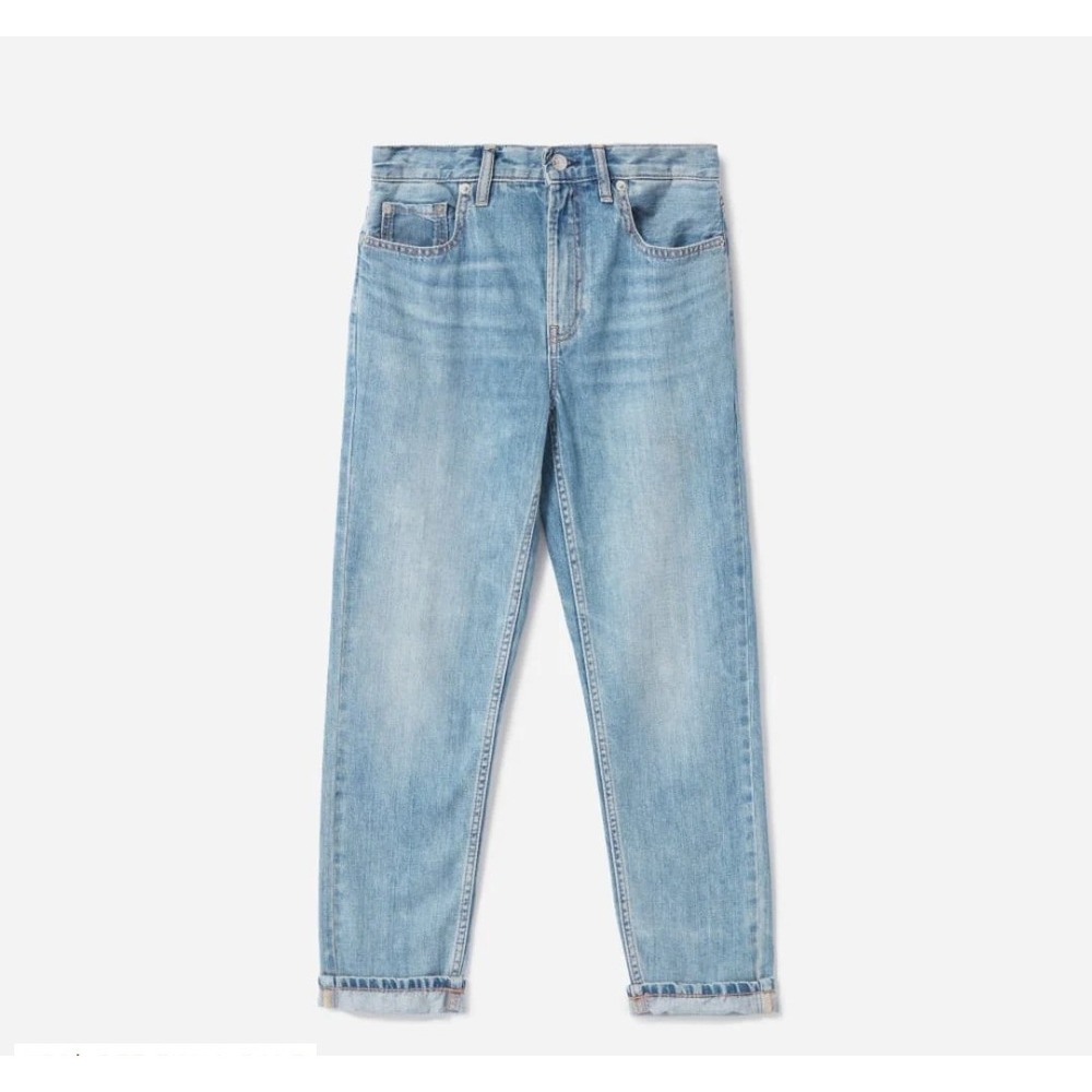 Everlane The Super Soft Jean WMS 26R Light Blue Organic Cotton Relaxed Denim